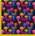  Zatemňovací závěsy black out efekt 2x130x250cm - Jellyfish ( medúzy )