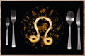  Prostírání na stůl - Symbol znamení Lev (23.7. - 22.8.) 