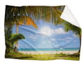 Fleecová fotodeka - Palmy na pláži více rozměrů