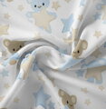 Metrážový dětský závěs zatemňovací Blackout šíře 140cm Im-Teddy bear blue