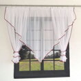 Voálová záclona s lemovkou 300x120cm Fir-F12 ( mnoho barev lemovek )