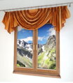 Draperie z tergalety mačkané Fir-Kinga ( více barev )
