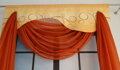 Draperie na garnýž 130cm Fir-N134 pomerančová