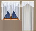 Balkonový luxusní voálový komplet 300x150cm + 200x250cm Fir-S35 ( Mnoho barev lemovek )