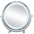 Kosmetické zrcadlo s LED Bright Mirror shorty Ø 15,0 cm stříbrné 2024