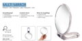 Kosmetické zrcátko MULTI MIRROR Ø 13,8 cm čiré 2024