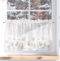 Voálová vitrážková záclona s potiskem vánoční 100x40cm Gabri- PBN336 Vánoce