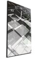 Nástěnné hodiny 30x60cm - Abstrakt 3D černobílé kostky