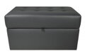 Taburet s úložným prostorem 75x40x42cm EKO kůže šedá - více barev