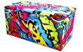  Taburet s úložným prostorem 80x40x42cm Graffiti