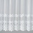 Žakárová záclona bílá v metráži se vzorem - A3467 ( více rozměrů )