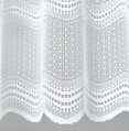 Žakárová záclona bílá v metráži se vzorem - A3812 ( více rozměrů )