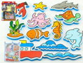 Vodolepky Moje první zvířátka oceán pěnová sada se síťkou 12ks v krabici 19x27x5cm MPZ SKLADEM