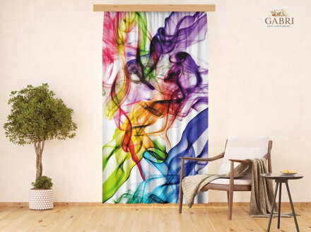 Dekorační závěs s potiskem 140x245cm - Magický Kouř 7514