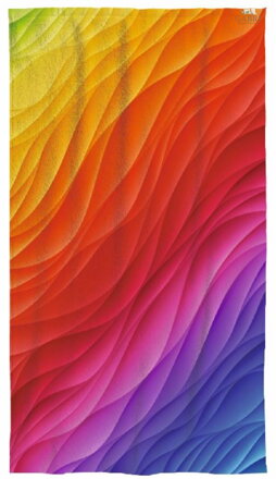 Osuška s potiskem 70x140cm - Barevné vlny