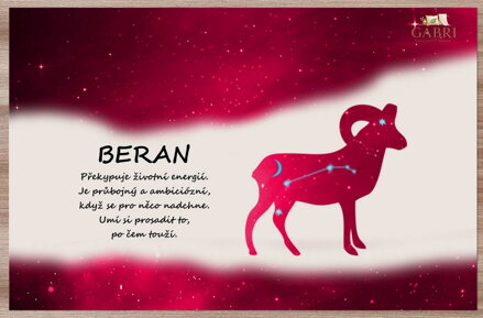  Prostírání na stůl - Beran (21.3. - 20.4.) - červené