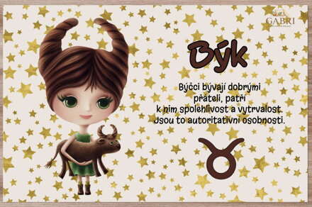  Prostírání na stůl dětské - Znamení pro děti Býk (21.4. - 21.5.) 