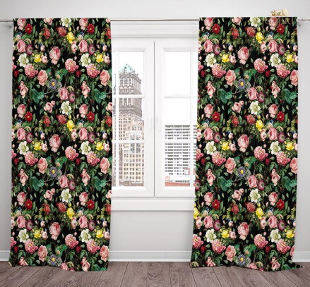 Závěsy dekorační tištěné 2x140x250cm - Flowers