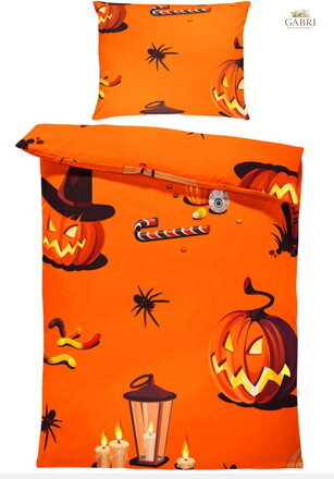 Povlečení z moderního materiálu Interlock fototisk 3D efekt - Halloweenský vzor 1