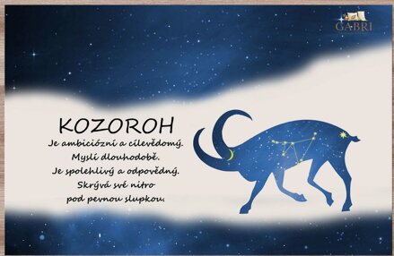 Prostírání Kozoroh (22.12. - 20.1.) - modré