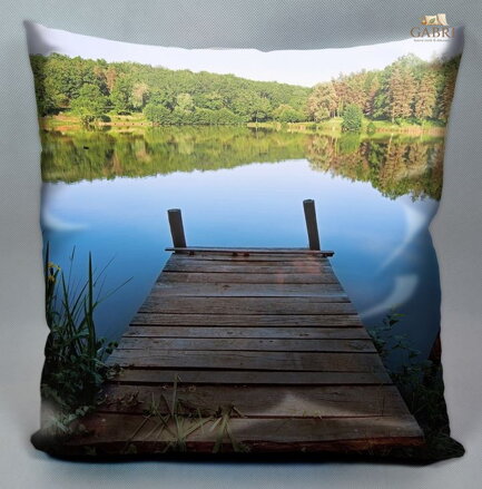 Fotopolštářek s efektem 3D - Lesík s jezírkem 