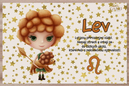  Prostírání na stůl dětské - Znamení pro děti Lev (23.7. - 22.8.) 