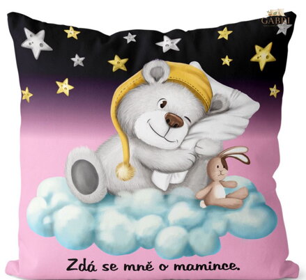 Polštářek Zdá se mně o mamince – růžová
