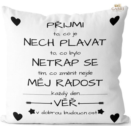  Fotopolštářek s citáty - Přijmi to, co je