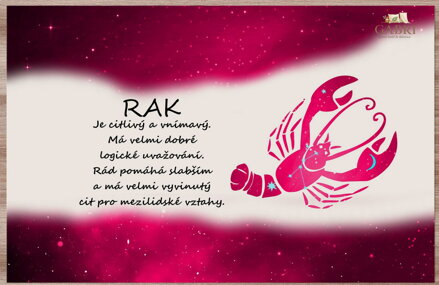  Prostírání na stůl - Rak (22.6. - 22.7.) - červené