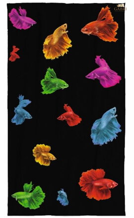 Osuška s potiskem 70x140cm - Barevné rybky