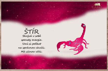 Prostírání Štír (23.10. - 22.11.) - červené