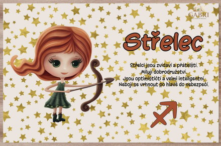  Prostírání na stůl dětské - Znamení pro děti Střelec (23.11. - 21.12.) 