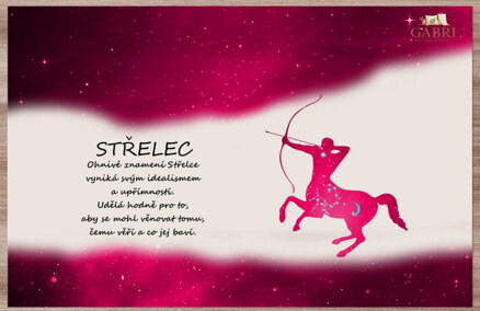 Prostírání Střelec (23.11. - 21.12.) - červené