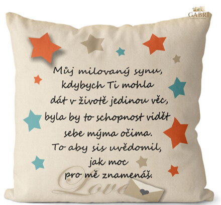 Fotopolštářek s citáty - Můj milovaný synu
