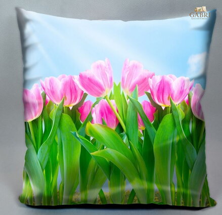 Fotopolštářek s efektem 3D - Tulipány 