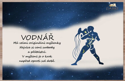 Prostírání Vodnář (21.1. - 20.2.) - modré
