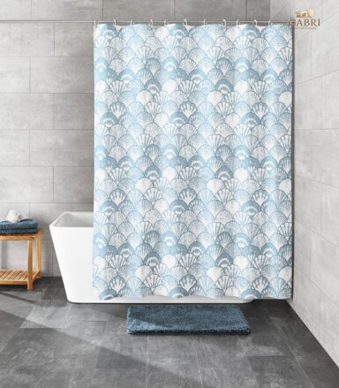 Koupelnový textilní závěs 180x200cm - Concha Iceblue 2026