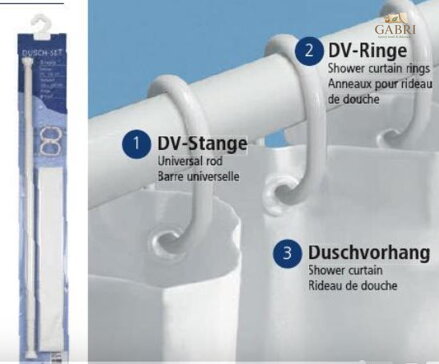 Koupelnový set Dusch-set bílý 125-220cm SKLADEM