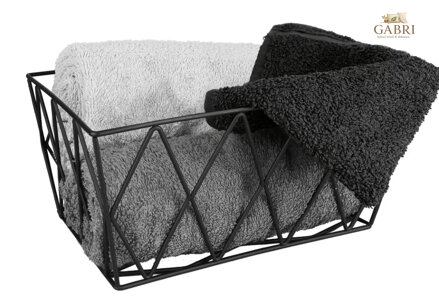 Metalový košík černý velikost "M" 28 x 12 x 19 cm - Slack 2026