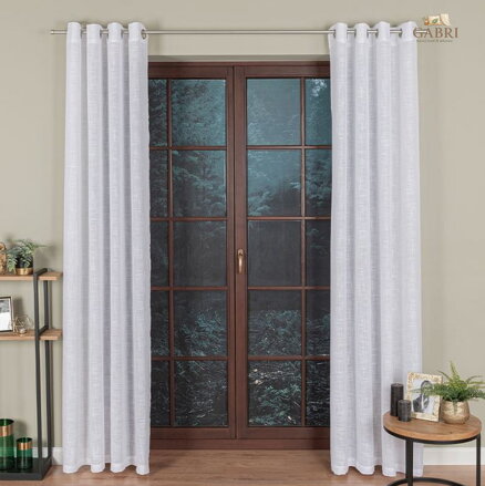 Záclona kusová bílá na kroužky 140x250cm Gabri-400002-2026