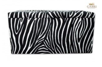 Taburet s úložným prostorem 80x40x42cm Zebra