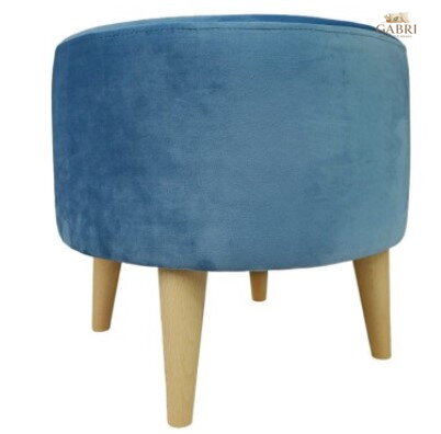  Taburet 4 nohy tkanina French Velvet modrá 2762 - více barev na výběr
