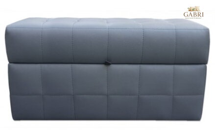 Taburet s úložným prostorem 80x40x42cm EKO kůže  šedá - více barev na výběr