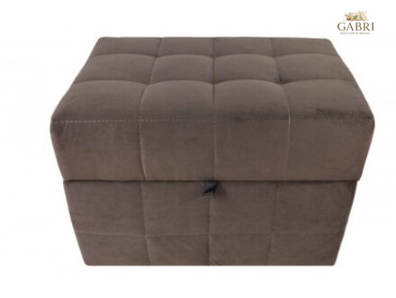 Taburet s úložným prostorem 60x40x42cm tkanina Casablanka hnědá 658 - více barev