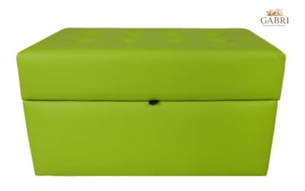 Taburet s úložným prostorem 75x40x42cm EKO kůže Limonka - více barev na výběr
