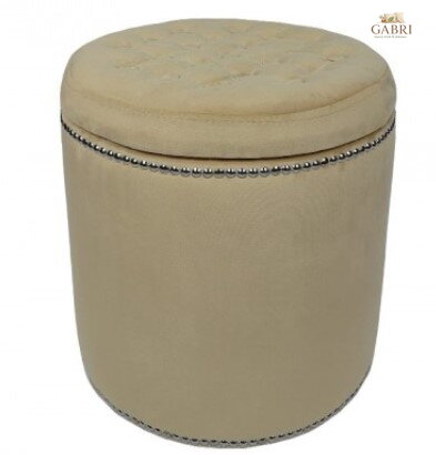  Taburet s úložným prostorem válec tkanina French Velvet camel 2775 - více barev