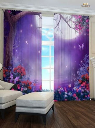 Exkluzivní zatemňovací závěsy dětské Black out s potiskem 2x145x250cm - S 3191