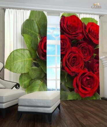 Exkluzivní zatemňovací závěsy Black out s potiskem 2x145x250cm - S3264