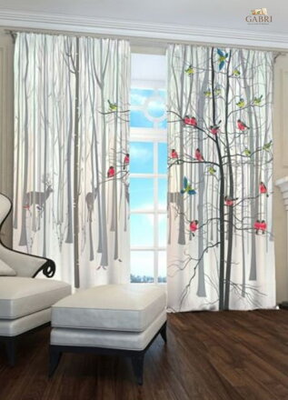 Exkluzivní zatemňovací závěsy Black out s potiskem 2x145x250cm - S66068