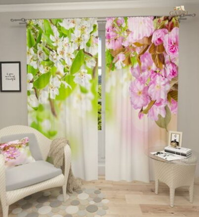 Exkluzivní zatemňovací závěsy Black out s potiskem 2x145x250cm - S71392